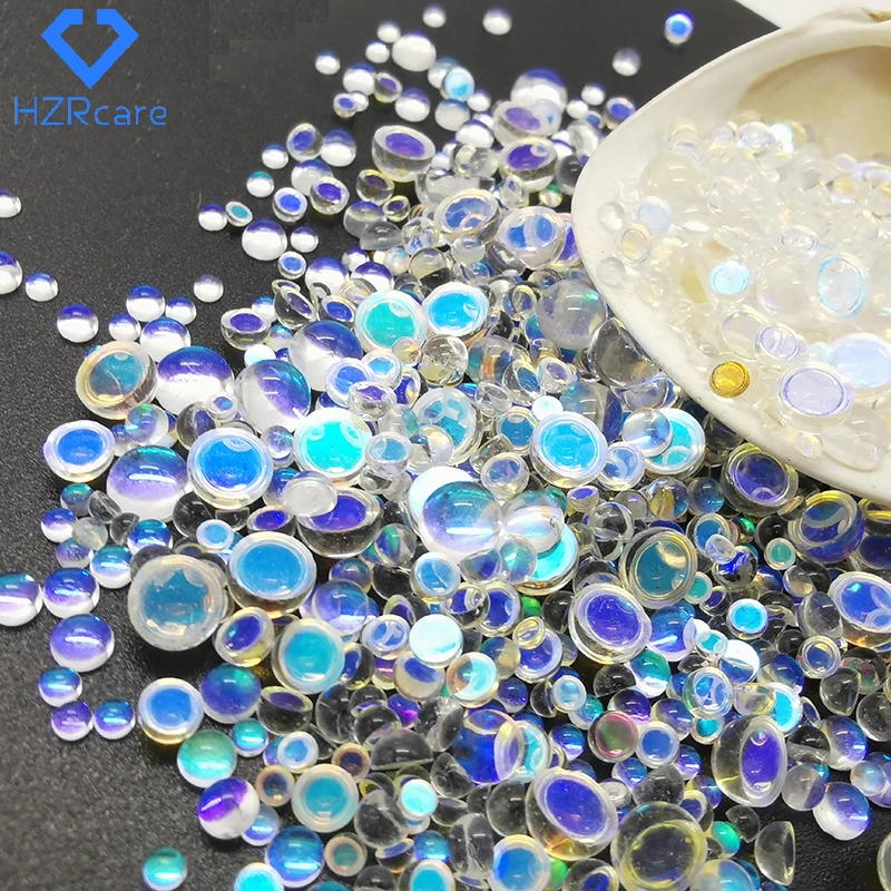 HZRcare 3D Nail Art Crystals Glass Diamonds Mixed Size Beads Opal Stones 1440pcs Flatback Nail Rhinestones.jpg