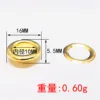 10mm rounded eyelet gold