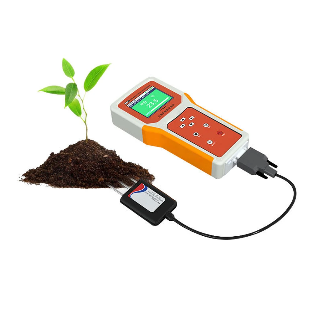 Agriculture Soil NPK/PH/EC Analyzer Moisture Nutrient Sensor 7in 1 Soil Tester with Portable Handheld LCD Display Terminal
