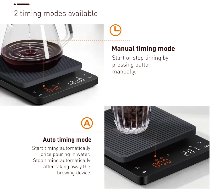 Waterproof Food Weighing Espresso Brewing Scale Digital Kitchen Scales