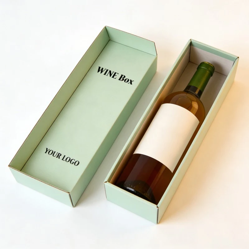 Individuell gestaltbare hochwertige Verpackungsschachtel aus Wellpappe/Kraftpapier für den Weinversand, tragbar, in verschiedenen Größen erhältlich – geeignet für Wein- und Wasserflaschen