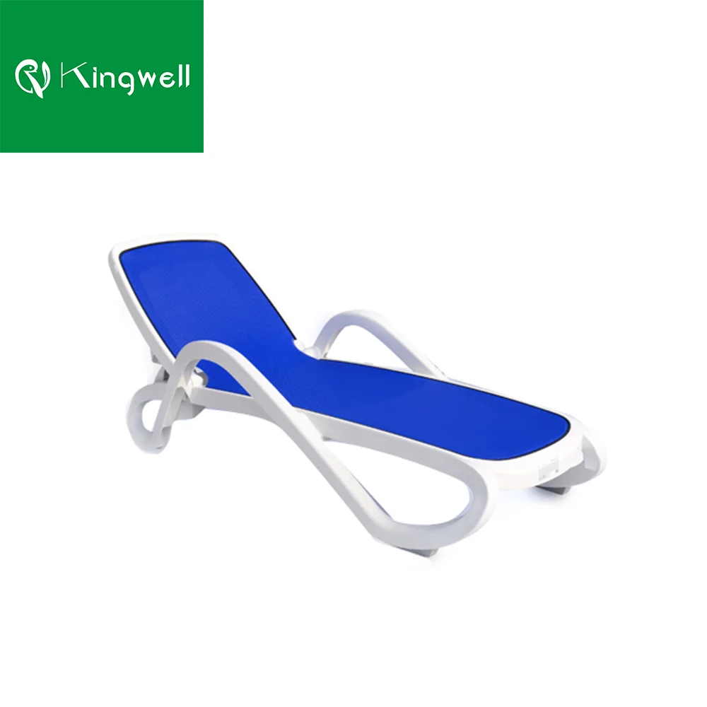 Outdoor Foldable White Plastic Pool Lounge Chairs Beach Lounge Chair