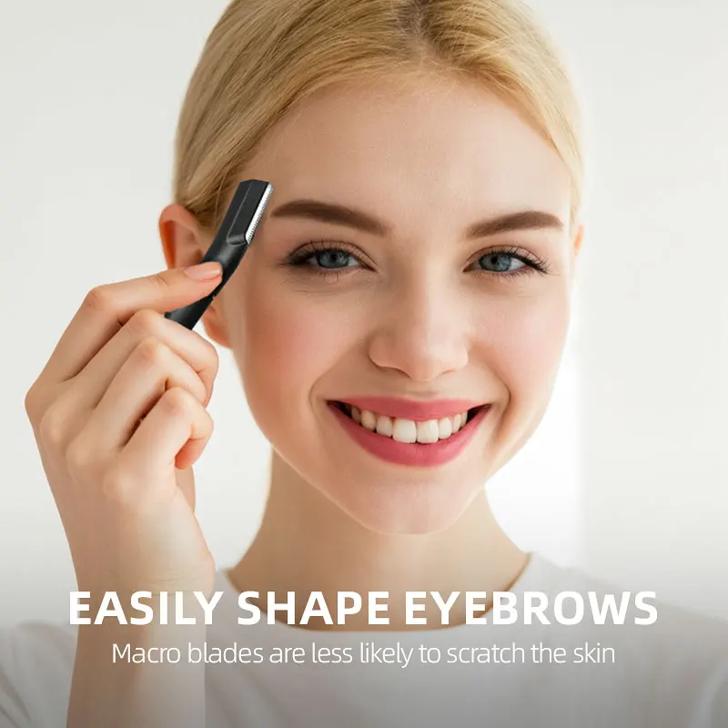 4Pcs Black Pink Beauty Makeup Kit with Pointed Tip Tweezers Extension Scissor Razor Eyebrow Eyelash Brush for Eyebrow Grooming Hc3e07475ec0b4fb39ad04a39cc3ff76av