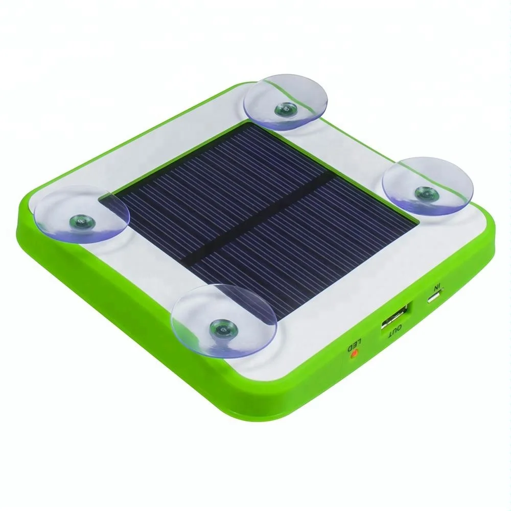 Environmental Portable Window Sticker Solar Power Bank Mobile Phone Battery Charger for Outdoor Traveling