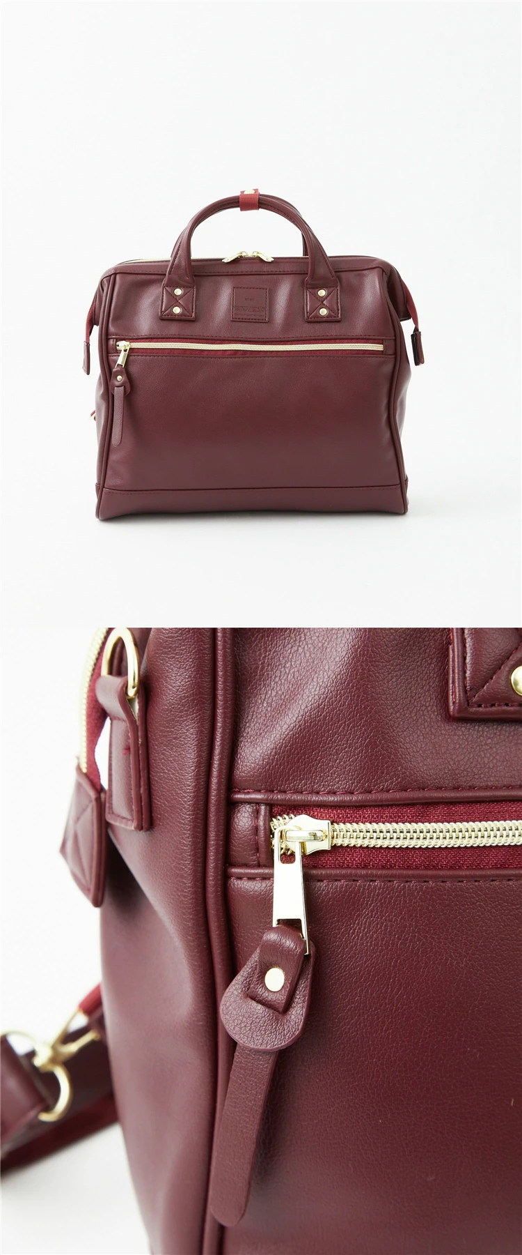 Japanese Leather 3WAY Boston Cross Sling Shoulder Bag Handbags Unisex Mochilas travel school college Backpack Minimalist Bolsos