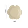 beige glaze pattern 9inch deep plate