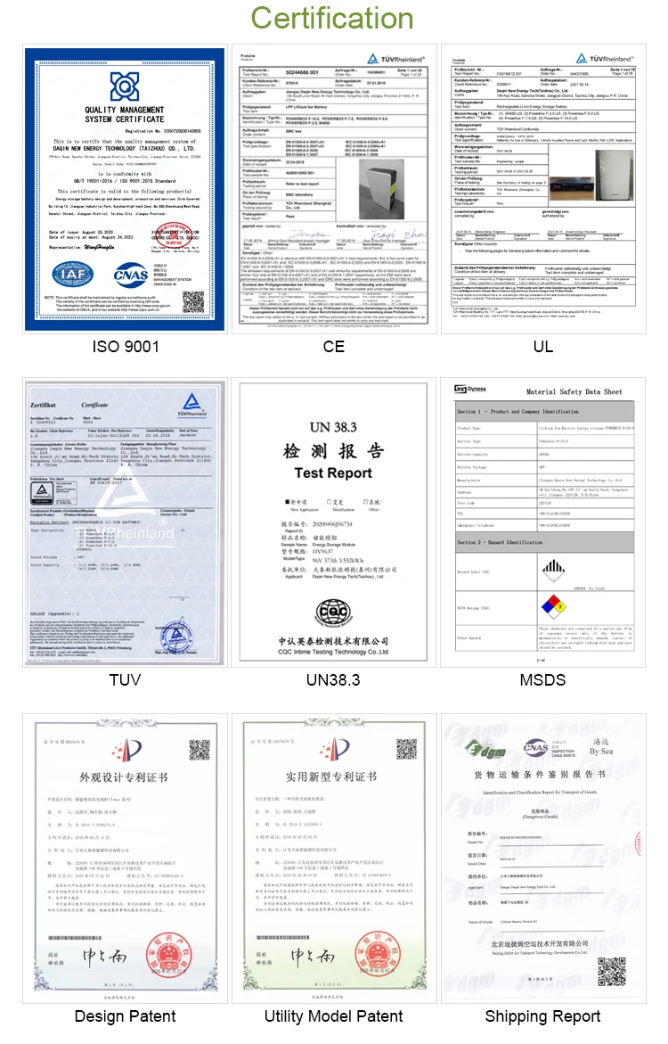 Dyness Dl5.0c 51.2v 48v 50ah 100ah 200ah 10kwh 5kwh Power Wall Lithium ...