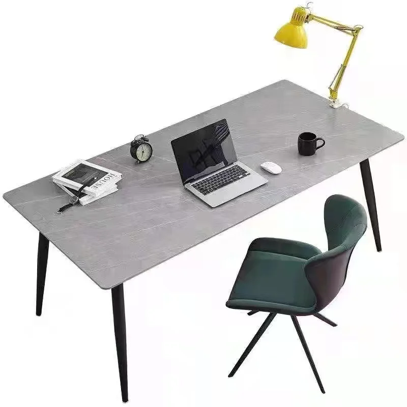 Простой квадратный обеденный стол из черного металлокерамического камня и мрамора для ресторана набор 6