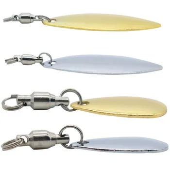 Iron Bearing Rotating Ring Willow Leaf Live Bait Frog VIB Noise Plate DIY Composite Rattle Plate – Lure – view 5