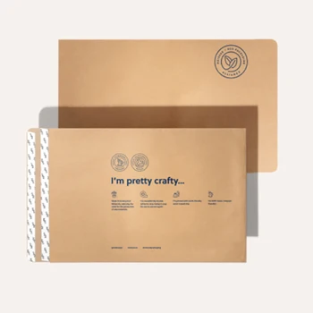 Personalised Eco-friendly Colored Courier Mail Bags A2 A4 Customised Shipping Gold Kraft Recycled Envelope Paper Mailing Bags