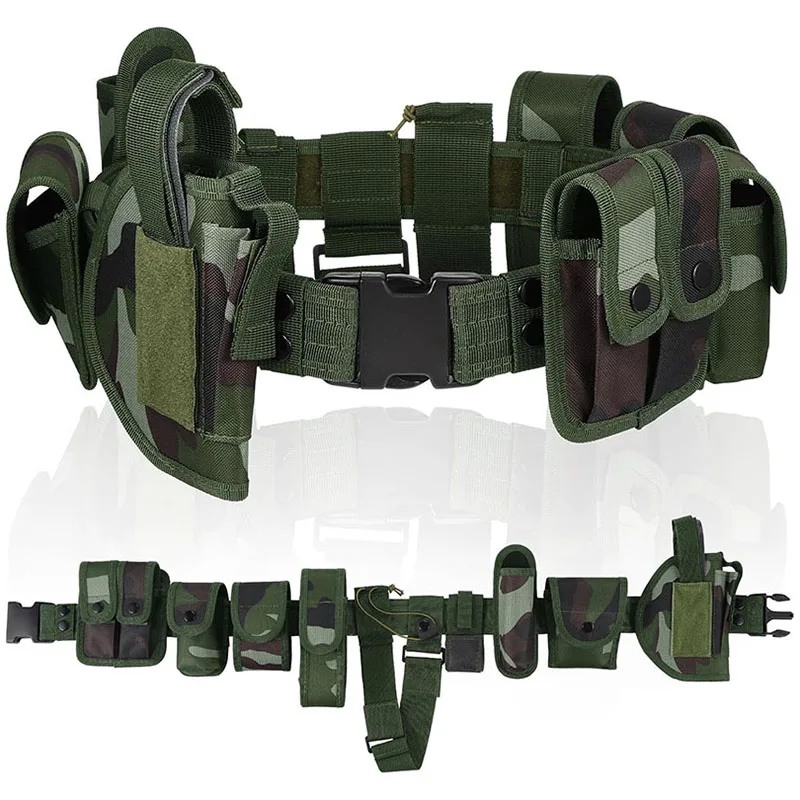 Modular Equipment Security Utility Tactical Belt with Components Pouches Bags Holster for Security Hunting Tactic Waist Belt