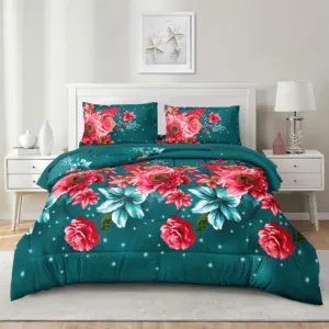 Lilianna Lightweight Summer Comforter Set 4PC - Breathable Cotton King Bedding