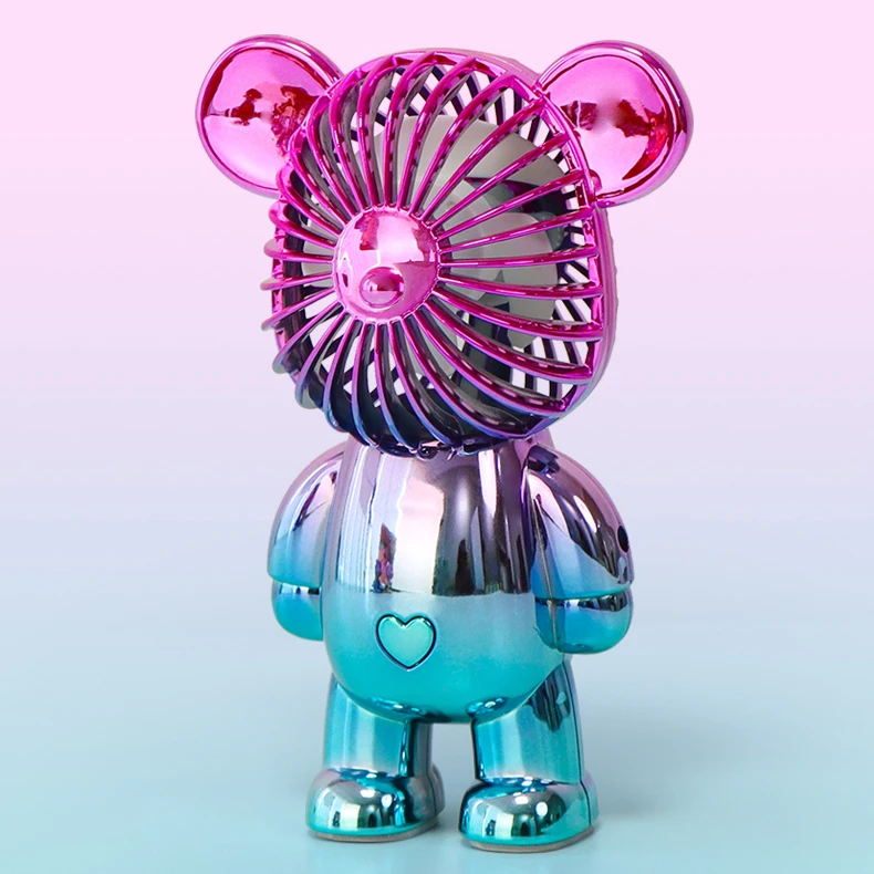 Вентилятор Usb перезаряжаемые портативный мини-вентилятор с гальваническим покрытием медведь на открытом воздухе Творческий Настольная зарядка портативный вентилятор