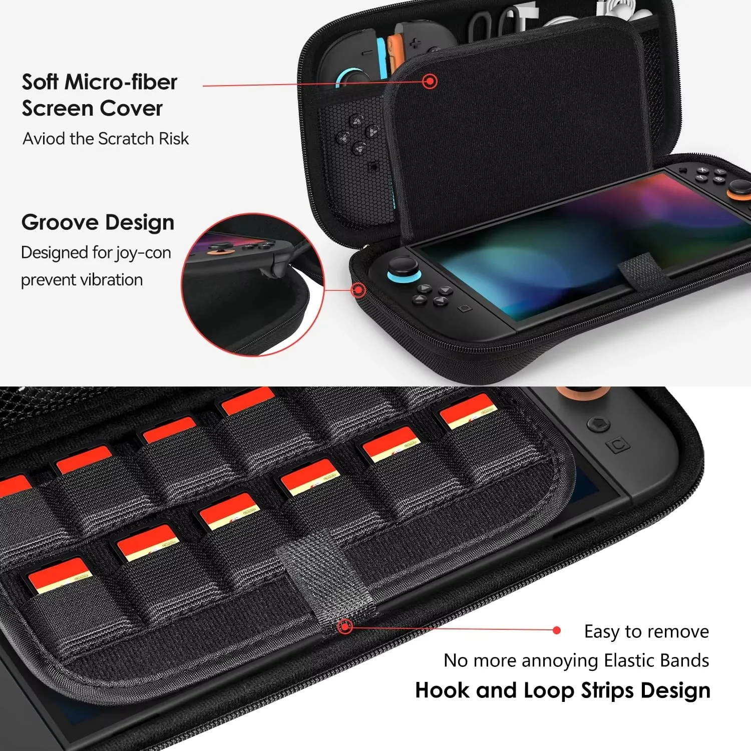 product laudtec custom protective eva hard shell portable shockproof game controller storage case hand bag for nitendo switch 2 yxj35-4