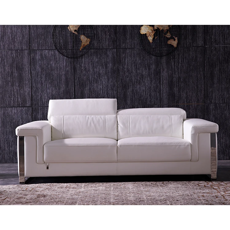 New Modern Luxury White Color Leather Sofa Set For Living Room With ...