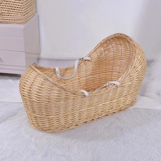 New Style Moses Basket Natural Wicker Pod Basket