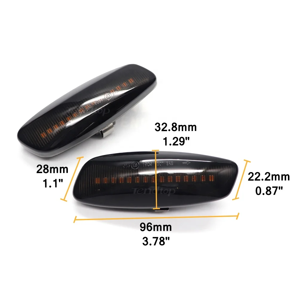 6 Options LED Sequential Side Marker signal Lights for Peugeot 308 3008 207 RCZ 5008 Citroen C4 C3 C5 DS3 Blinker Indicator Lamp