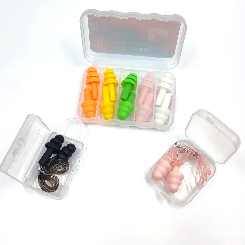 Удобные для кожи Многоразовые водонепроницаемые беруши для сна, оптовая продажа, мягкие силиконовые шумоподавляемые беруши для плавания