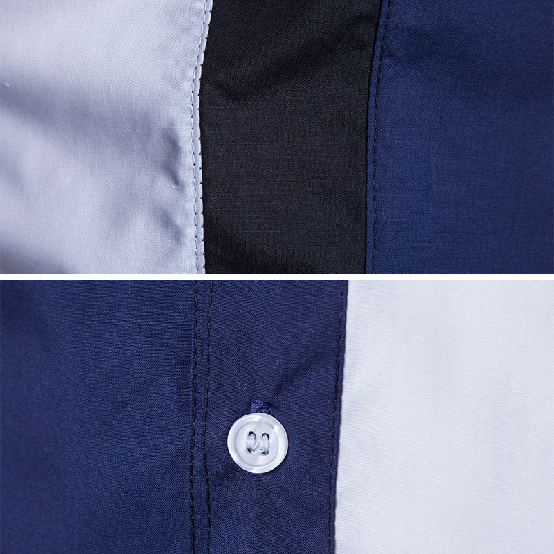 Moška srajca z dolgimi rokavi, poslovna, z navadnim ovratnikom in koničastim ovratnikom 713_voghion.com