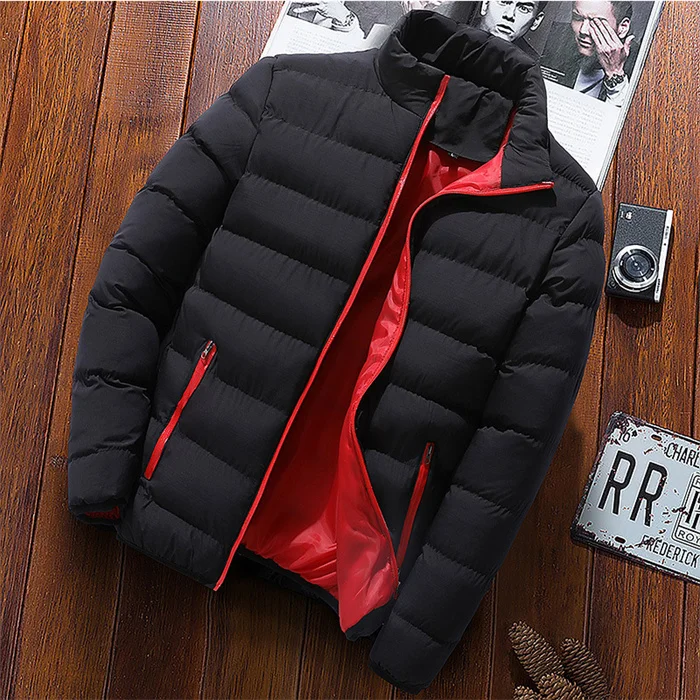 High Quality Winter Man Down Stand Collar Stylish Fleece Thick Warm Coat Streetwear Zipper Outdoor Sport Jacket For Men_voghion.com