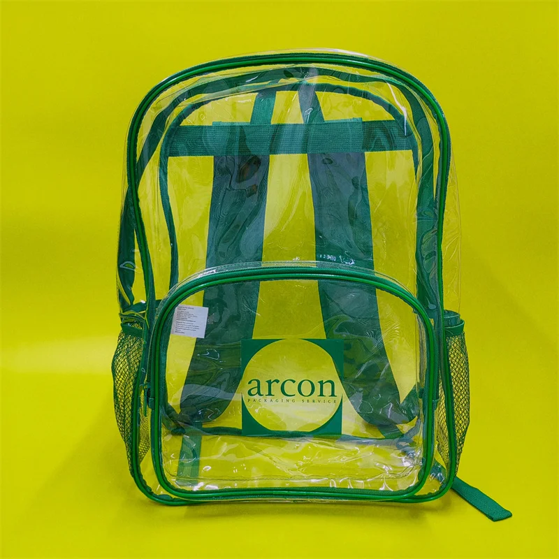 Transparent PVC School Backpack Clear Backpack with Transparent PVC Bag Student Backpack
