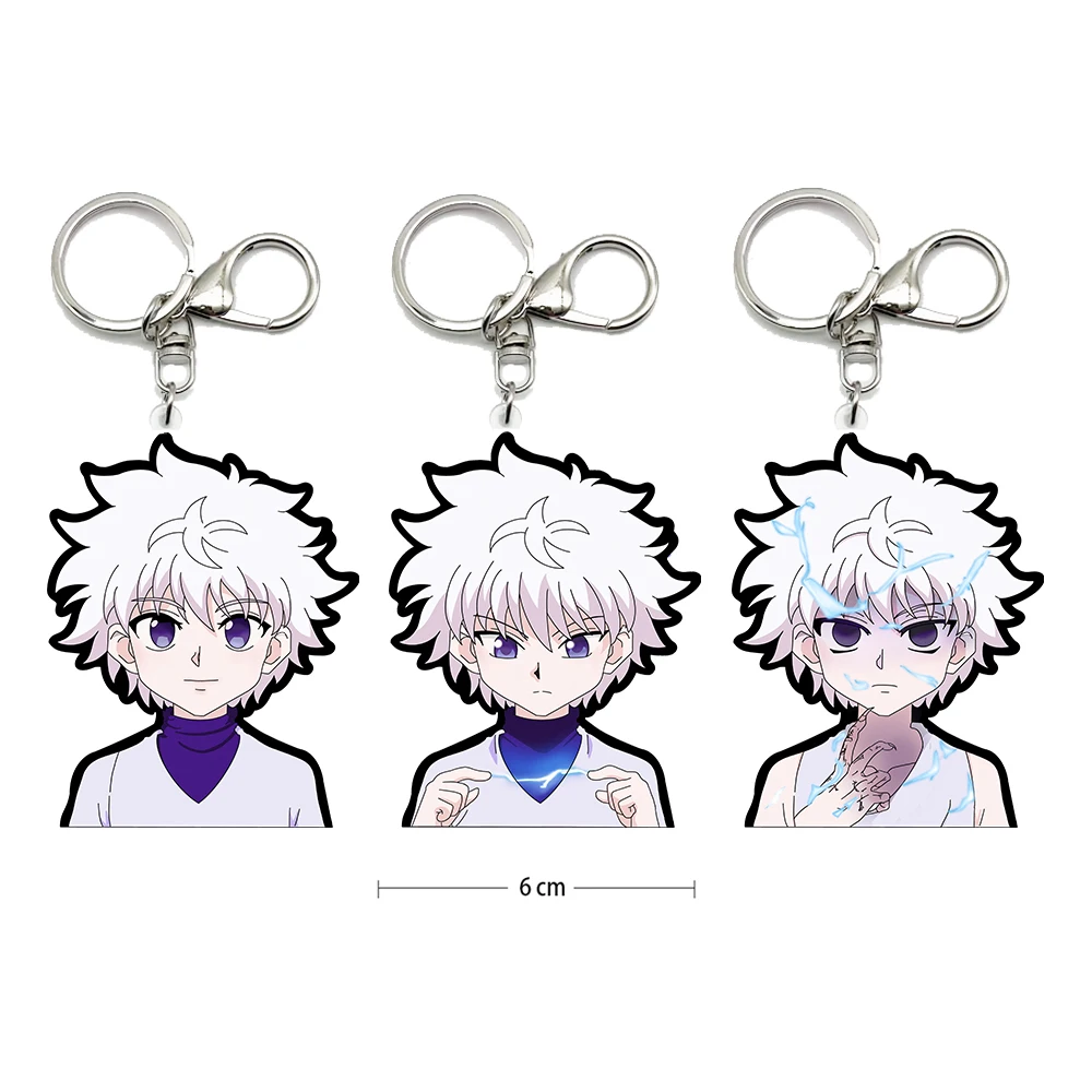 Custom 3D Motion Cartoon Keychain GON FREECSS HUNTER Lenticular Killua Zoldyck Acrylic 3D Anime Keychain for Promotional