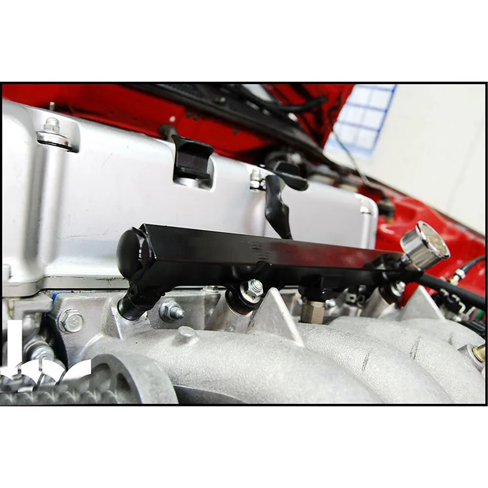 K Series Black Fuel Rail For 1h0nda K20 K24 Rsx Civ1c Si,Integra,Ep3
