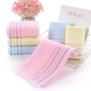 Wholesale Polycotton Pile Bath Towel Absorbent and Soft Towel Set Multi Color Thick Skin-friendly FaceTowel