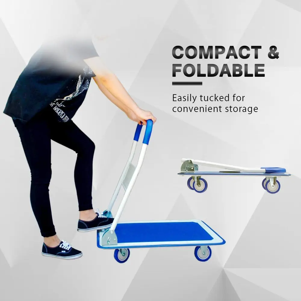 Heavy Duty 4 Wheels Trolleys Heavy Duty Dolly Electric Power Platform Cart Electric Drive Cart Platform Trolley