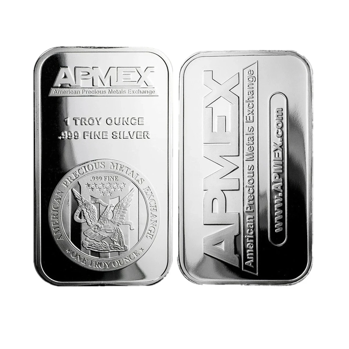 2008年 シルバーイーグル銀貨 1oz APMEX Non-Magnetic Silver Plated APMEX Zinc Alloy 1 Ounce Bullion Bar