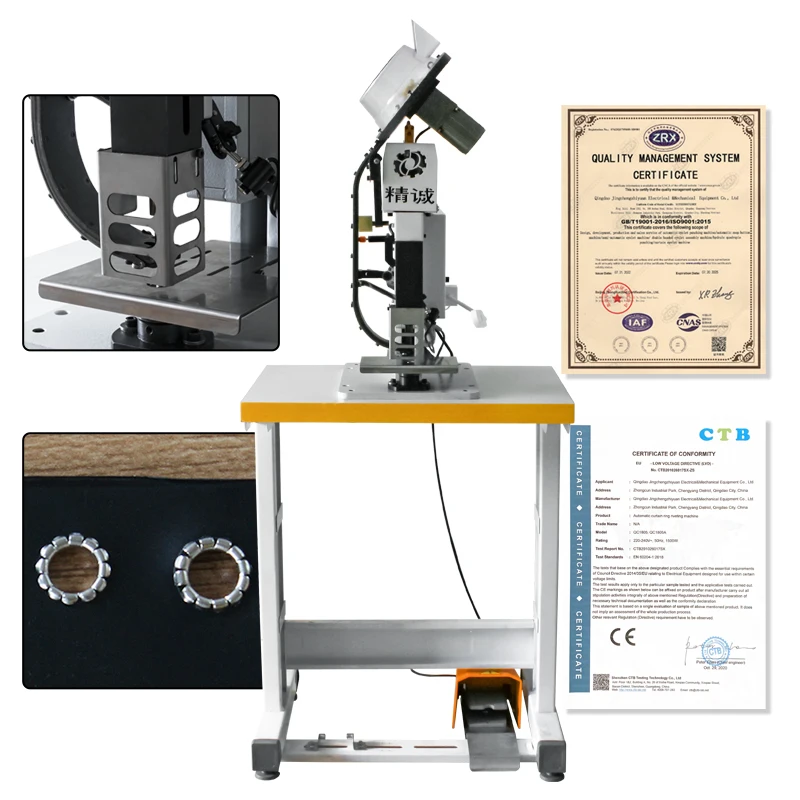 Multi-used Electronic Semi-automatic Paper Bag Eyelet Grommet Punching Attaching Machine