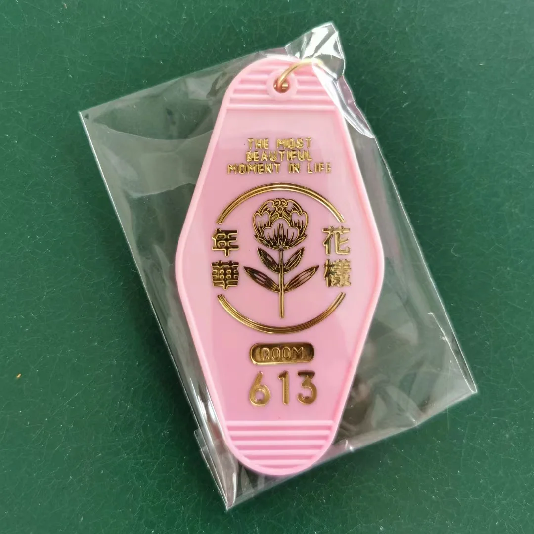 6 Custom Hotel Key Tags Plastic Acrylic Blank Motel Keychain Key Ring