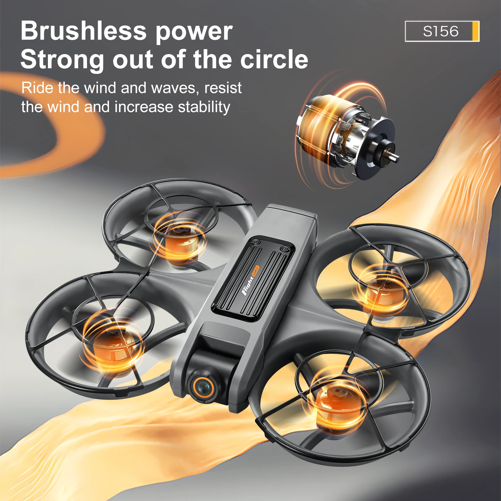 S156 Beginner Drone FPV HD Camera Brushless Motor Obstacle Avoidance Foldable Quadcopter with LED Screen Control