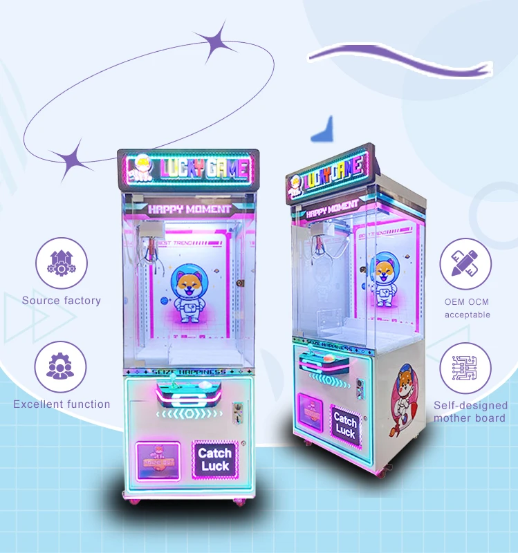 Hot Selling Commercial Arcade Claw Machine for Plush Toys Factory Direct Coin-Operated Prize Catcher Game with Customizable