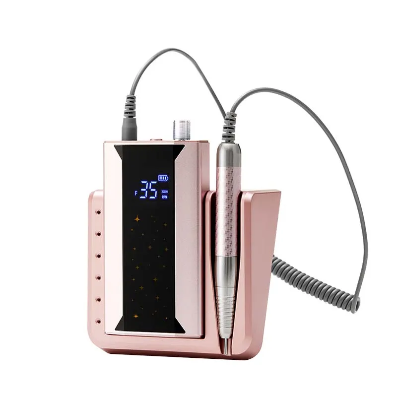 AT-NDB-181 دريل أظافر كهربائي لا سلكي قابل لإعادة الشحن جهاز للرسم على الأظافر والاستخدام المنزلي وصالونات التجميل