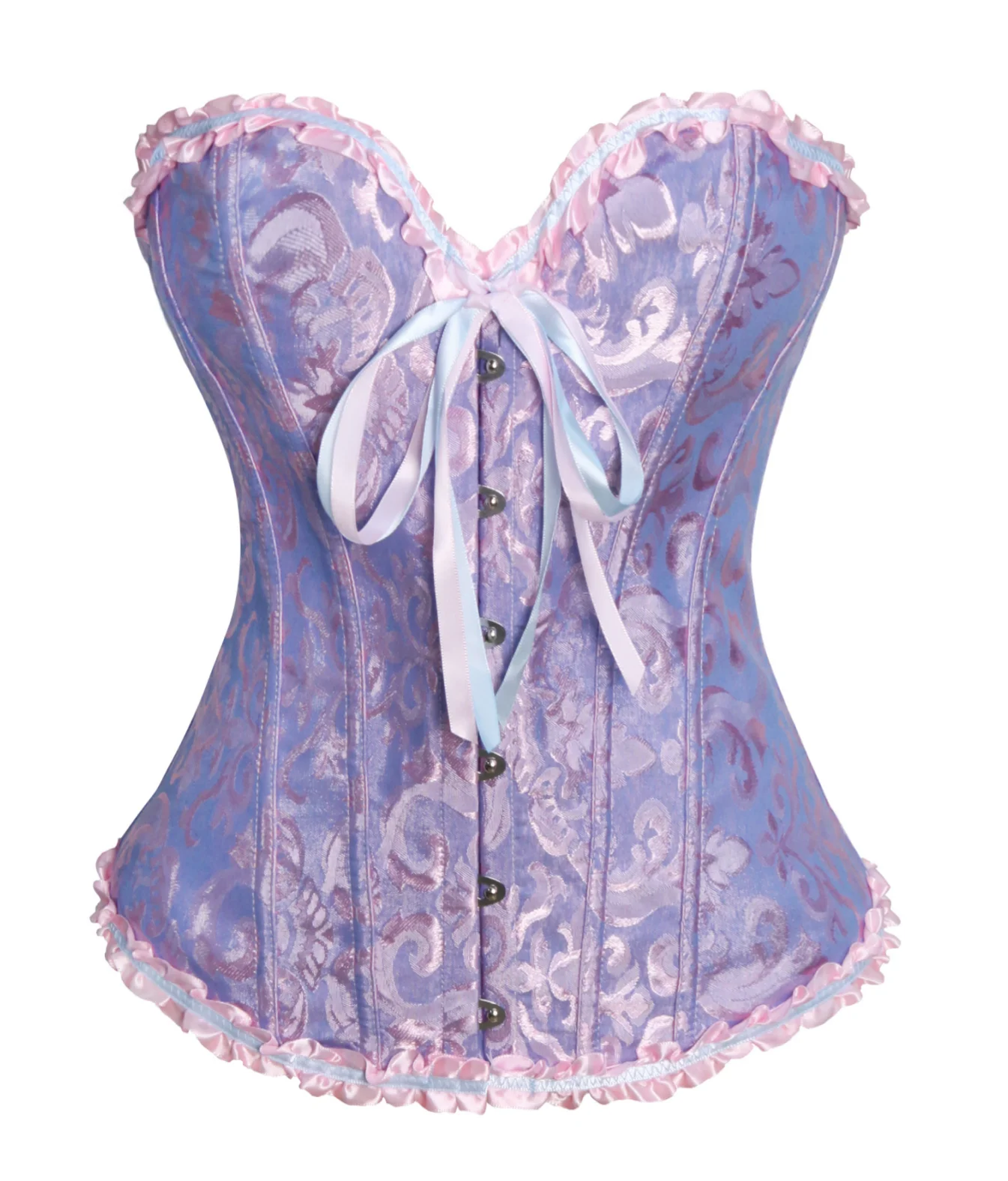 Detachable Printed Floral Mesh Waist Trainer Busty Steel Maternity Shapewear Butt and Hip Body Shaper Lingerie Women Sexy Corset