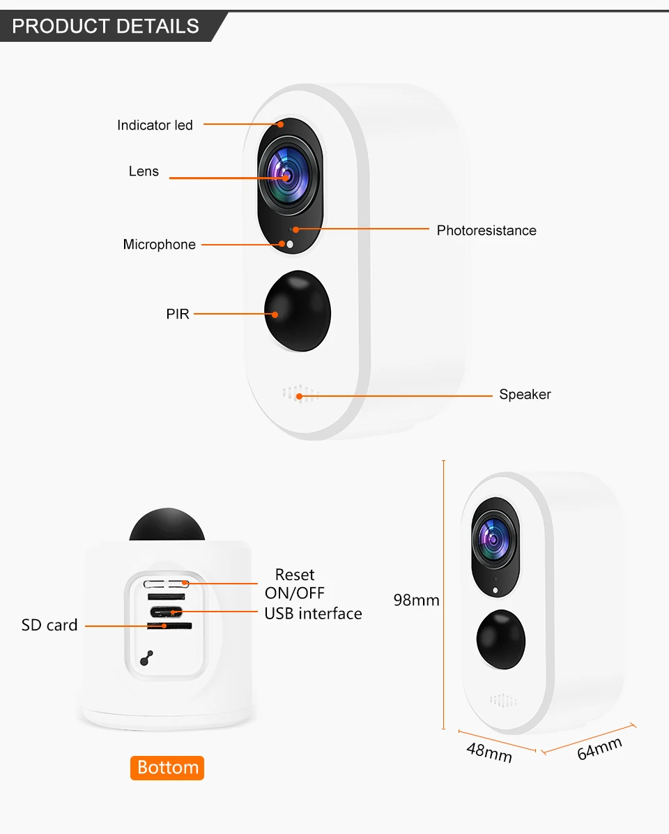 New Trend Tuya App Solar Powered Outdoor ip66 4G Sim Mini Cam 1080P Small 4G Camera With Solar Panel