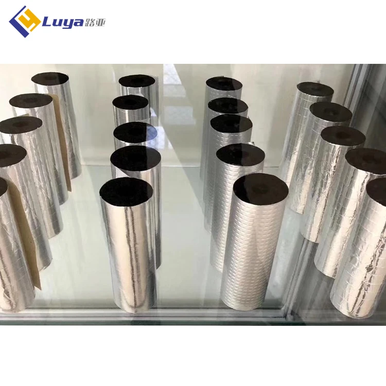 Fireproof NBR Rubber Foam Insulation Noise Reduction Rubber Foam Roll Sheet Board with Aluminium Foil