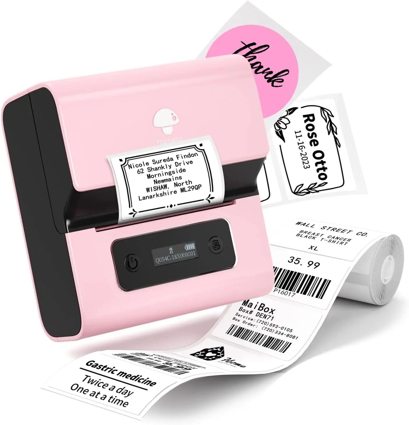 Phomemo M221 80mmラベルプリンター インクレス ステッカー 衣類 価格