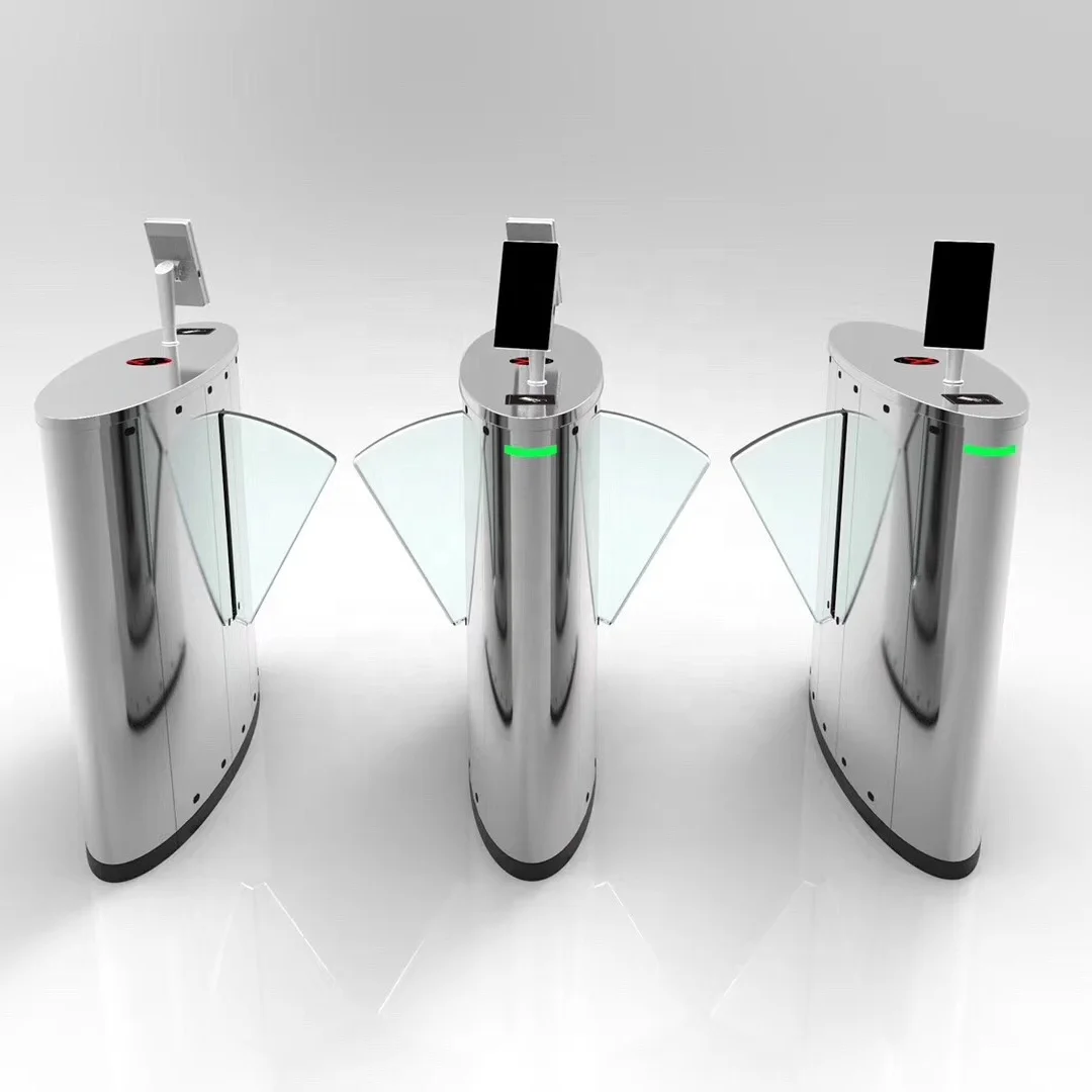 Factory Price Ticket System Automatic Pedestrian Gate Flap Barrier Gate Security Access Control Flap Barrier Speed Turnstile
