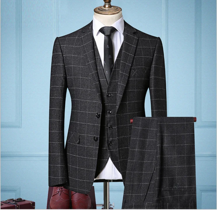 Fast Delivery Low MOQ 3 Pieces Formal Cheap Men Wedding Suits,party Male Suits,wedding M aperçu 7