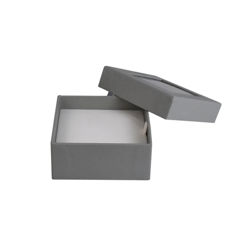 廉价灰色纸首饰项链戒指包装礼品盒