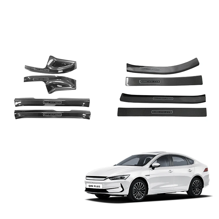 For BYD Qin Plus Door Edge Protective Guard Plate Door Sills Step Sill Scuff Plate Cover Trim Door Threshold Protection
