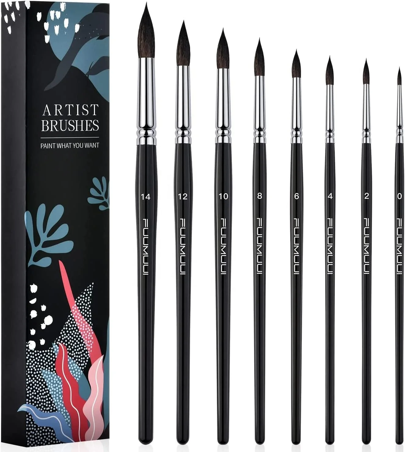 Производство 8 шт. высокого качества оптовая продажа акварель картин выполненных акриловыми красками кисть для рисования с деревянной ручкой белка Кисти