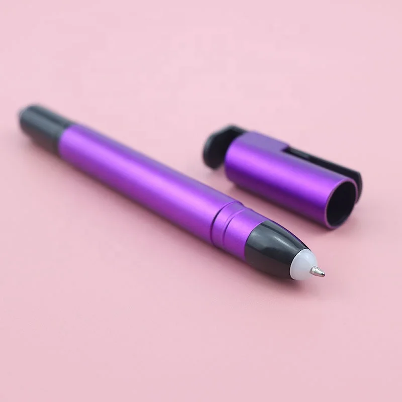 Multifunctional 4 in 1 Phone Holder Stylus Light up Pen with Company logo
