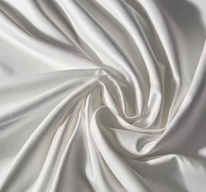240TC Sateen Cotton Hotel Bedding Fabric White Bed Sheet Fabric 110" Width for Commercial Use