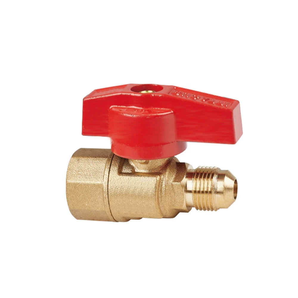 yuhuan brass angle valve with red  plastic handle