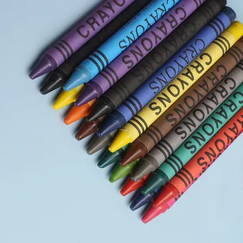 wholesale wax crayon 12 pack coloring
