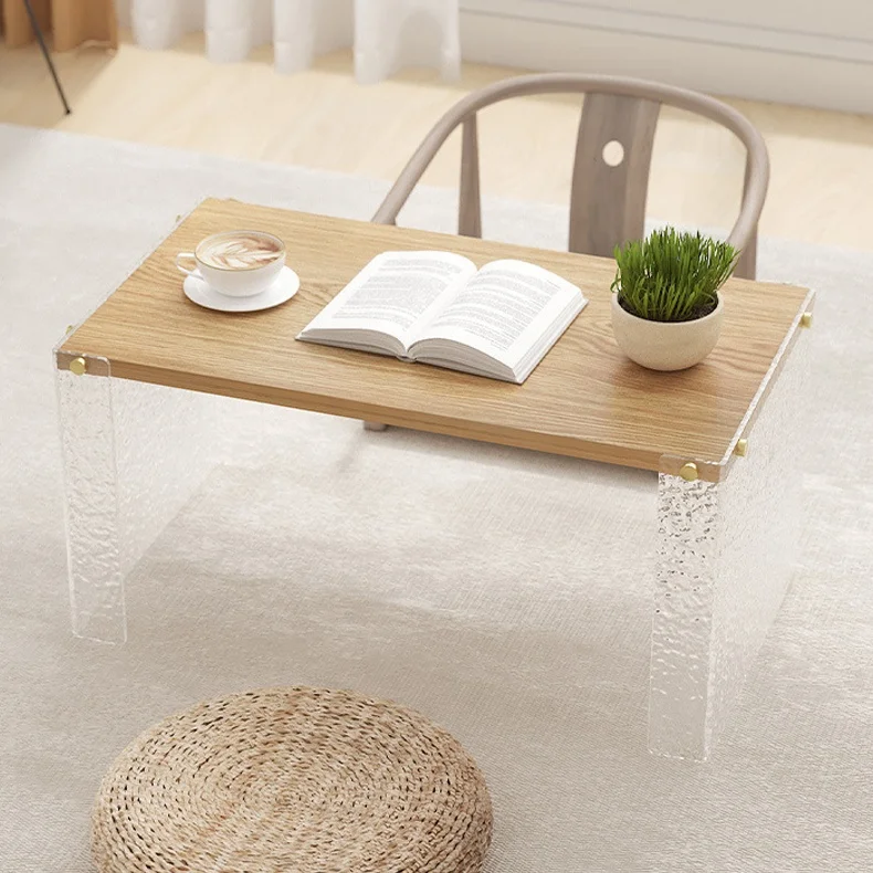 Coffee Table Clear Nordic Living Room Furniture Bed Bedside Accent End Side Square Oak Luxury Modern Acrylic Coffee Tables Wood