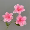 3 stems deep pink daylilies and lilies